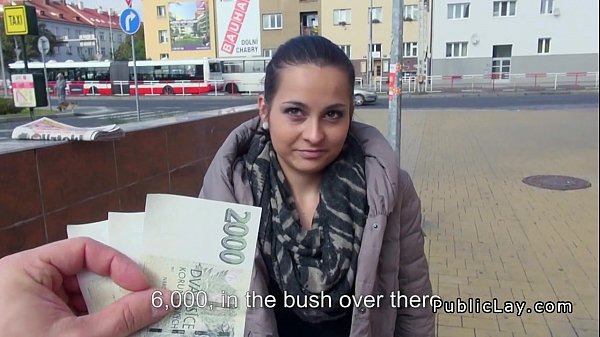European amateur fucks in public for cash